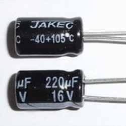 Low Cost radial lead 16V Electrolytic Capacitors