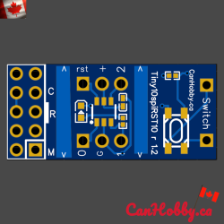 ATtiny10 dev Board with Reset and ICSP from CanHobby.ca