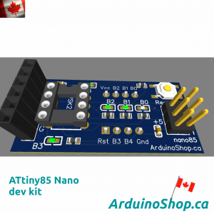 ATtiny85 Nano dev kit with LEDs